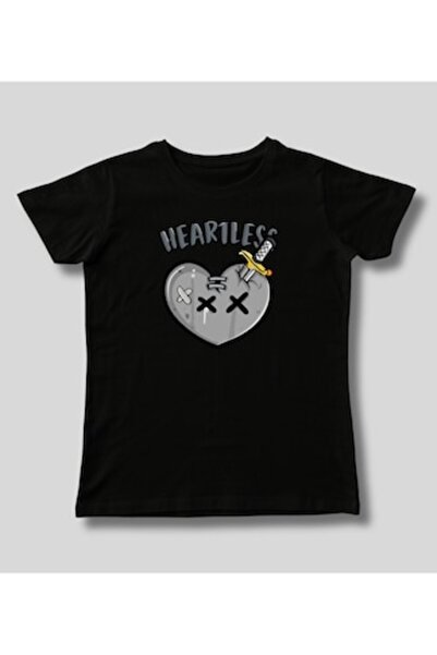OEM Women's T-Shirt with Print, Heartless, Cotton, Black, L INTL