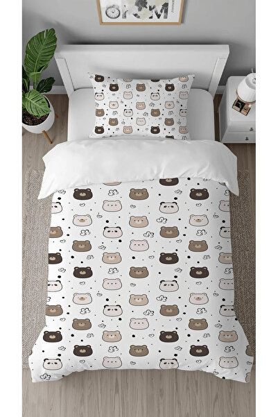 GREENDECOR طقم غطاء لحاف للأطفال مفرد بدون ملاءات بتصميم خاص مطبوع رقميًا بنم...