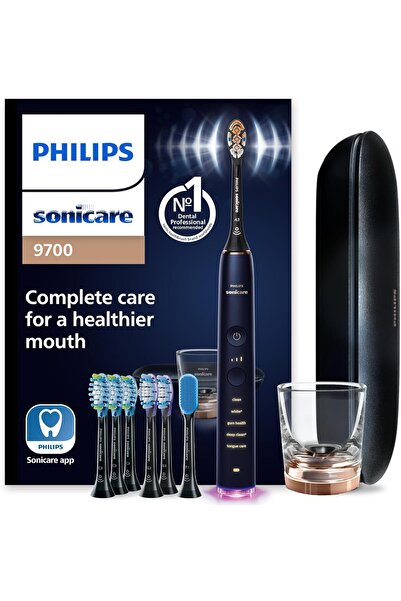 Philips Sonicare DiamondClean Smart 9700 Electric Toothbrush, Lunar Blue