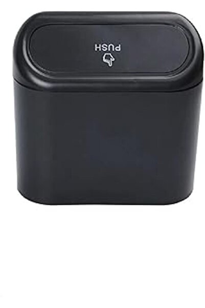 ela777 Luti Concept Oto Çöp Kutusu Siyah Portatif Araç İçi Taşınabilir Kapakl...