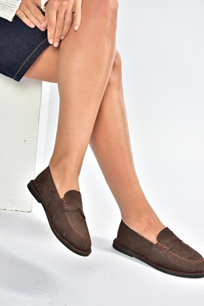 Fox Shoes V846872102 Καφέ σουέντ casual γυναικεία παπούτσια