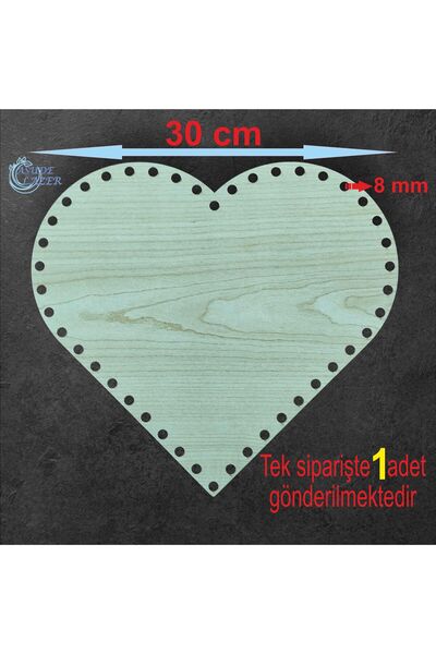 ASUDE HEDİYELİK Cremă pentru inimă din lemn 30 cm 1 bucată Tavă din bambus Pl...