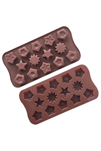 LUXER Forma Din Silicon Pentru Bomboane De Ciocolata Sau Jeleuri, 14 Forme Stelute, 21.4 x10.8 cm,