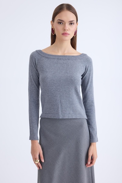 Vitrin Блуза з довгими рукавами та коміром-човником