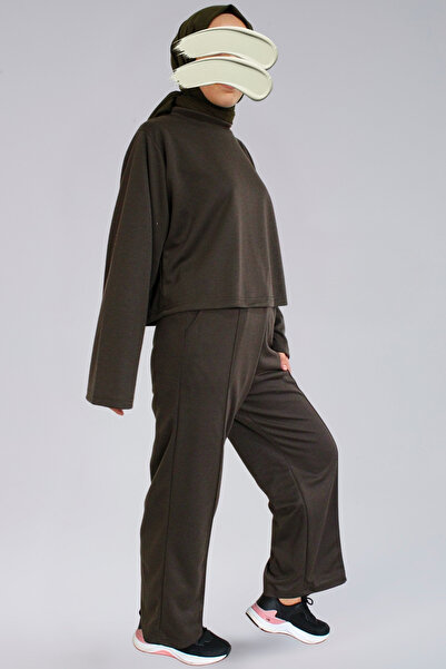 EN WOMAN Seasonal Crop Pants Set - Seasonal Fabric Crop & Straight Leg Pants ...