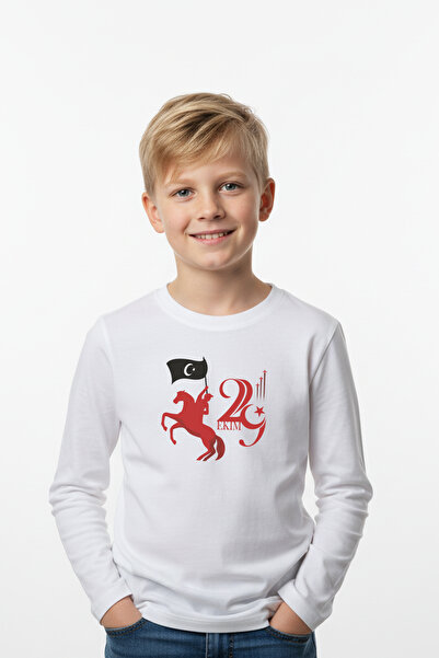 FYK KİDS Φούτερ με μακρυμάνικο σχέδιο για αγόρια με θέμα την ημέρα της εκτύπω...