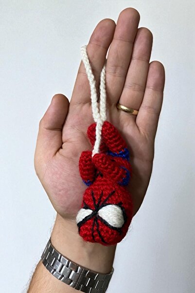 GiginGo El Örgüsü Örümcek Adam Figürü – Asılabilir Kapı veya Çanta Süsü, Deko...