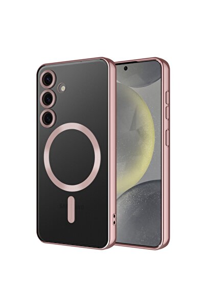 UnDePlus Samsung Galaxy A54 için Magsafe ile uyumlu Kılıf Kamera Lensli Korumalı Şeffaf Silikon Kapak