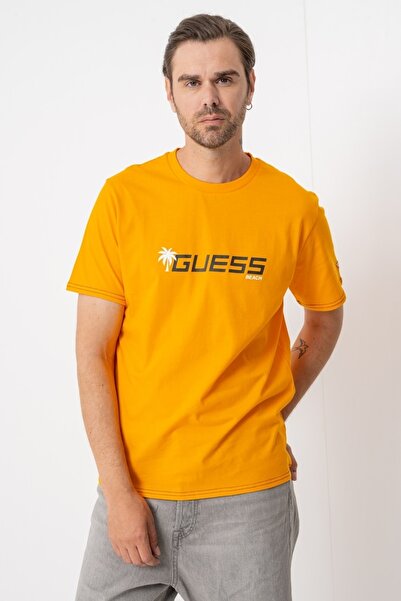 Guess Ss Cn Palm Logo Tee