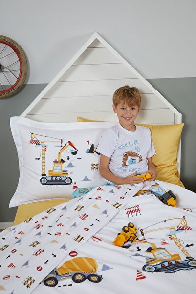 Özdilek مجموعة غطاء لحاف ملاءة سرير واحدة من Builder