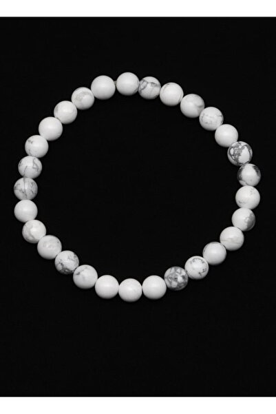 Taş-Mir Real Howlite Natural Stone 6 mm Bracelet 18 cm