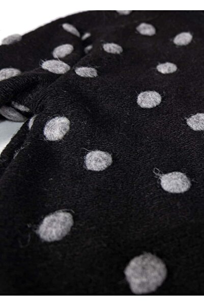 Ozmoz By Mukadder Özden Black Winter Girls' Sweatshirt with Pompom