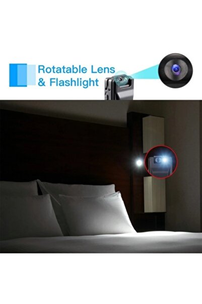 iUni Cameră video M8, 16GB, înregistrator vocal, detectare mișcare, obiectiv rotativ la 90°