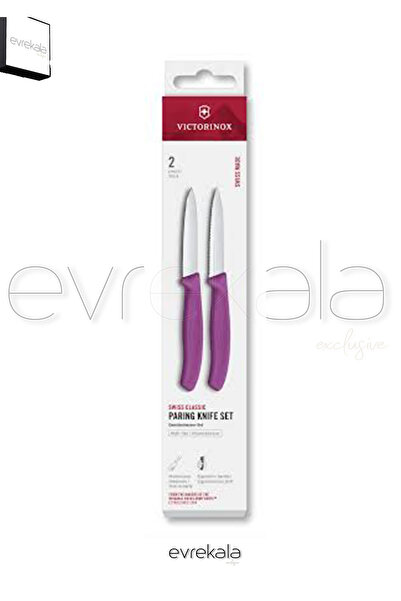 Victorinox Evrekala Mor Bıçak Seti 2'li Bıçak Seti -Yetkili Evrekala- Çok Amaçlı New Purple Knife