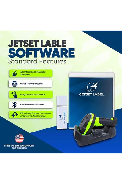 JetSet Label Zebra DS3678-SR Rugged Wireless Barcode Scanner with Cradle