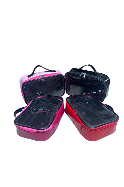 Maykis 4-компонентна прозора косметичка для жінок з кришкою