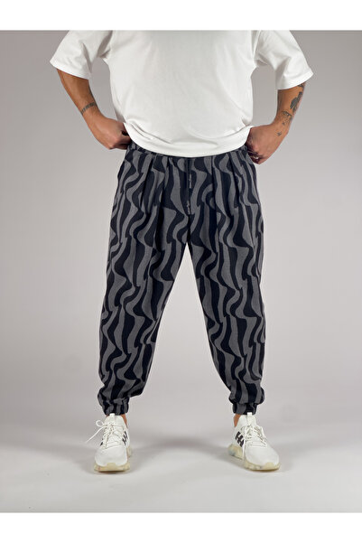 COCOPELLI Ανδρικό παντελόνι Jogger με πλισέ σχέδιο κυμάτων