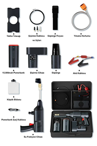 Ahanda Buldum Araç Otomobil Akıllı Set Araç Yıkama Araç İçi Süpürge Araç Last...