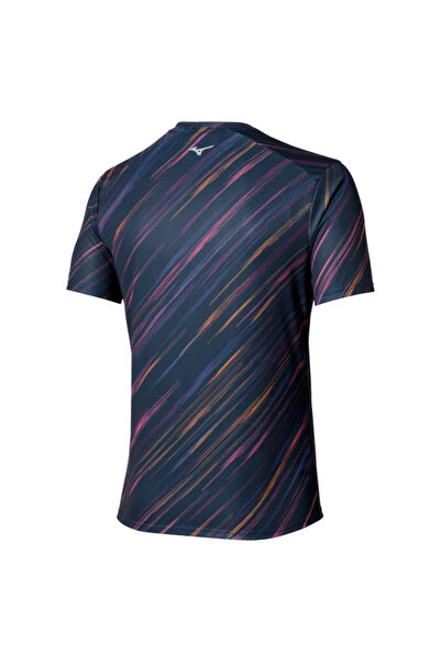 MIZUNO Ανδρικό μπλουζάκι Summer Pack Qd Ναυτικό μπλε / Πορτοκαλί