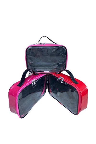 Maykis 3-комплектна прозора косметичка для жінок з кришкою