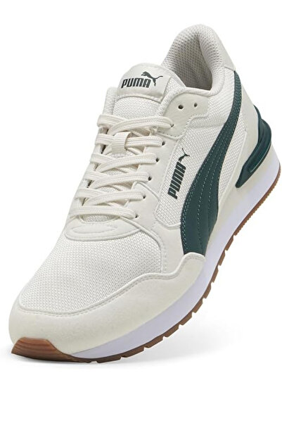 Puma ST Runner V4 Mesh Erkek Bej - Yeşil Sneaker Ayakkabı 39966604