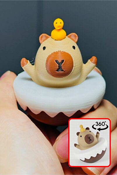 GiginGo Sallanabilen Sevimli Capybara Figür - 7 cm Koleksiyonluk Oyuncak