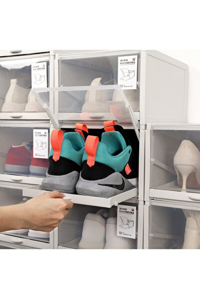 Genaric رف أحذية مع غطاء (عبوة من 3 قطع)