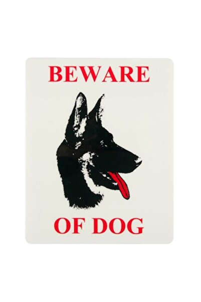 SHOPIENS Autocolant indicator, Atenție la câine, PVC, 20,5x25 cm