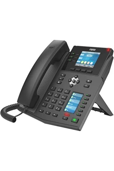 Fanvil هاتف سطح مكتب X4U Gigabit SIP Enterprise بشاشة LCD ثنائية الألوان