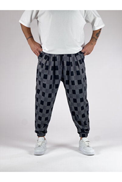 COCOPELLI Checkerboard Patterned Pleated Half-Shalwar