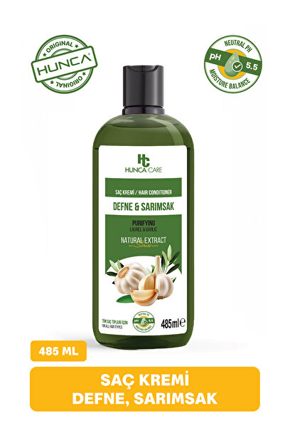 Hunca Care Defne ve Sarımsaklı Arındıcı Saç Bakım Seti ( Şampuan 485 ml + Saç Kremi 485 ml)