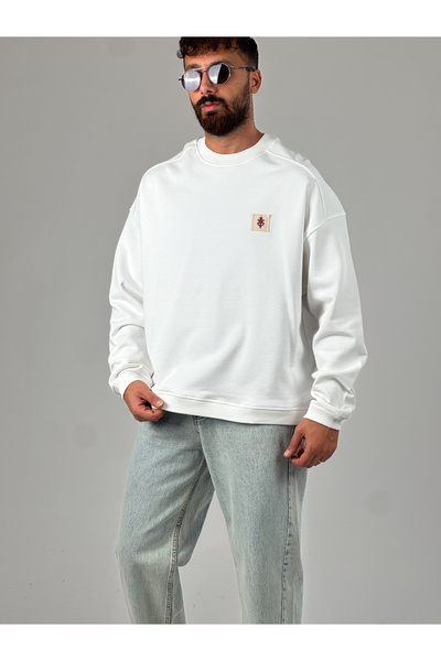 COCOPELLI Ecru Design Ethnic Men's Sweatshirt