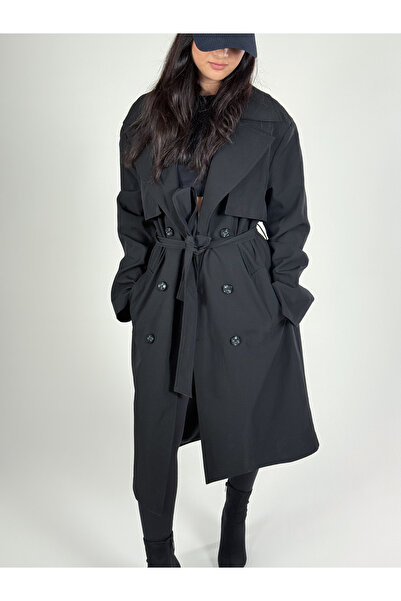 COCOPELLI Trenci clasic negru pentru femei