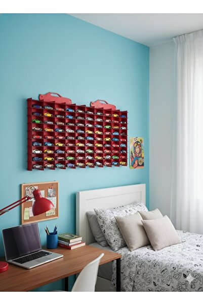 TOTTERİQ 100 Arabalık Duvar Tipi Araba Rafı – Koleksiyon Severler İçin Özel Tasarım