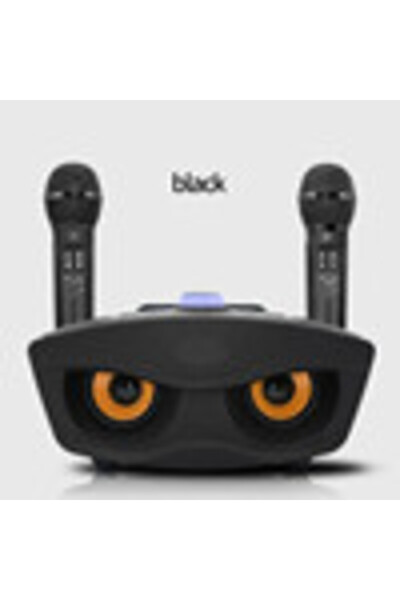Generic Household KTV 2-in-1 Portable Karaoke Wireless Speaker with Dual Microphones Owl Speaker