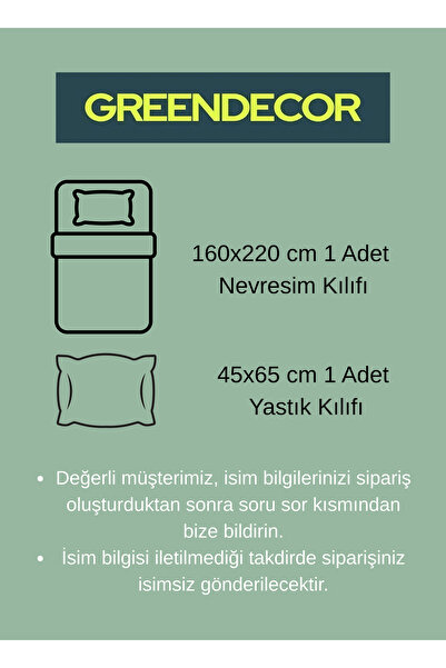 GREENDECOR Ice Cream Dessert Patterned Printed Specially Designed Modern Stylish Children's Duvet Cover Set Without Sheets