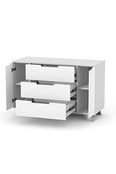 veres Children's chest of drawers with 3 drawers, white-gray