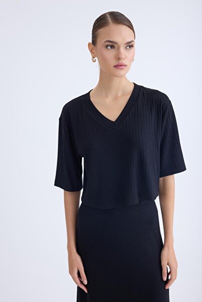 Vitrin Блуза с къс ръкав и V-образно деколте