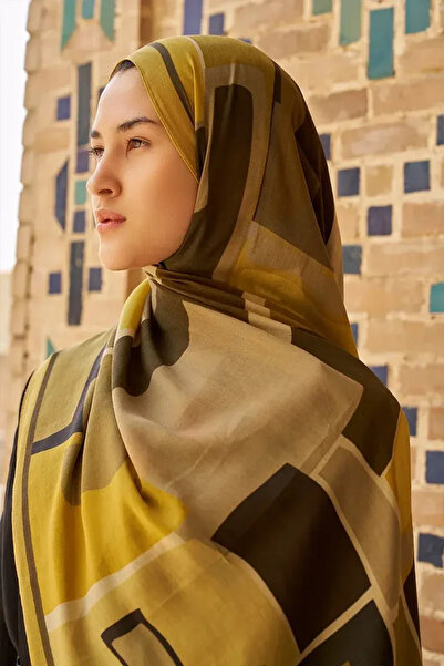 ED Scarf Wise Pamuk Modal Şal - Yağ Yeşili