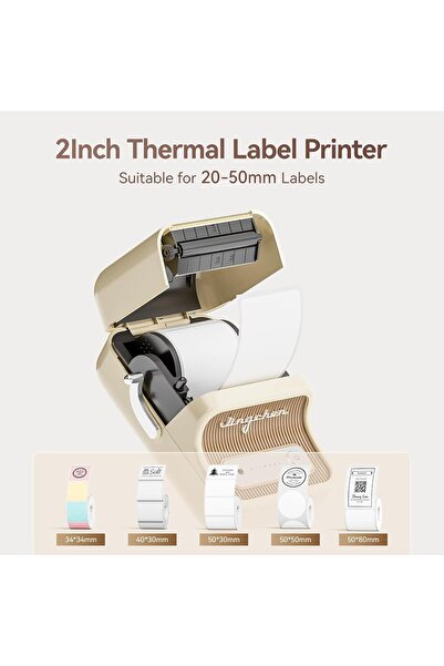 NiiMbot B21 Label Maker Machine with Tape 2 Inch Portable Sticker Printer