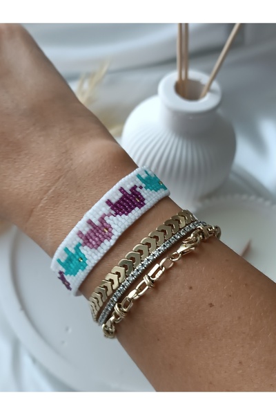 La fee aksesuar سوار ميوكي النسائي الفردي - فيل - قلب - زهرة - وردة - سوار مص...