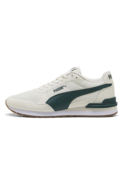 Puma ST Runner V4 Mesh Erkek Bej - Yeşil Sneaker Ayakkabı 39966604