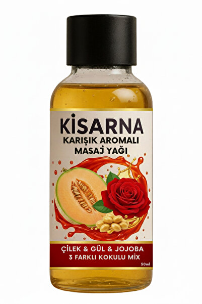 Kisarna Cinsellik Masaj Yağı Gevşetici Rahatlatıcı Çilek Gül Jojoba 3 Kokulu ...