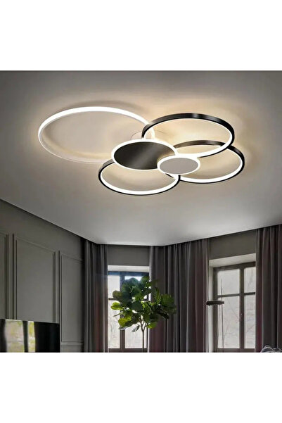 Alessandro DESIGN Candelabru LED cu telecomandă KILLIAN 74W, 6 cercuri, lumin...