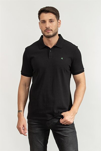 Calvin Klein Erkek Siyah Polo Tişörtler