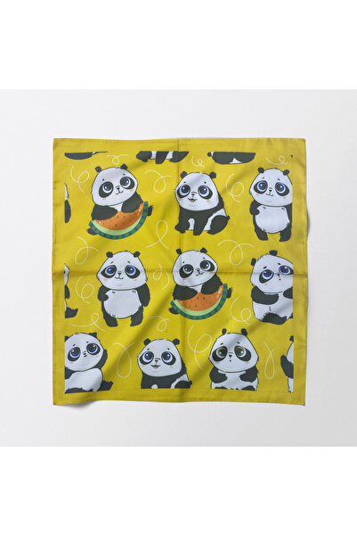 Sultan İpek Panda Patterned Scarf / Bandana 52X52