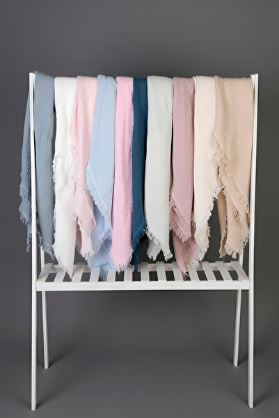 Cevval 100% Cotton with Tassel Edges 4 Layers 230 Grams 115 X100 cm Multi-Purpose Muslin Baby Blanket