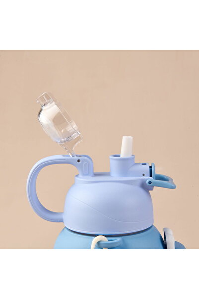 MATMEL Polycarbonate Figured Flask - Blue - 1.1 Lt