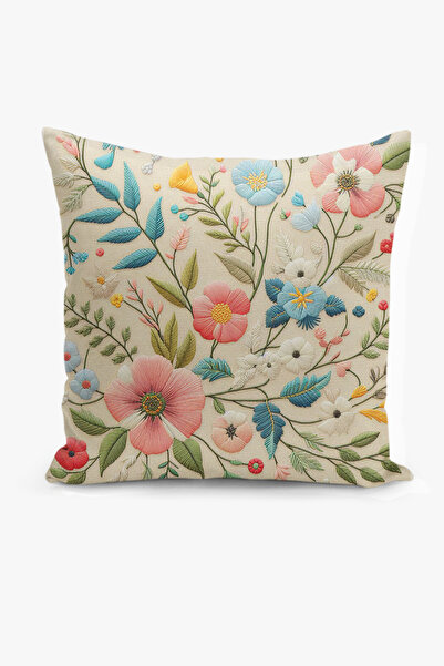 Filamente Husă de pernă cu imprimare digitală pe două fețe, cu aspect de brod...