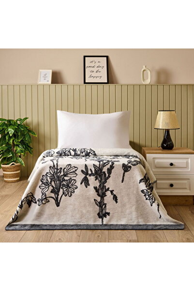 MATMEL بطانية دافي قطنية ناعمة لشخص واحد - إكرو / أنثراسايت - 150x200 سم